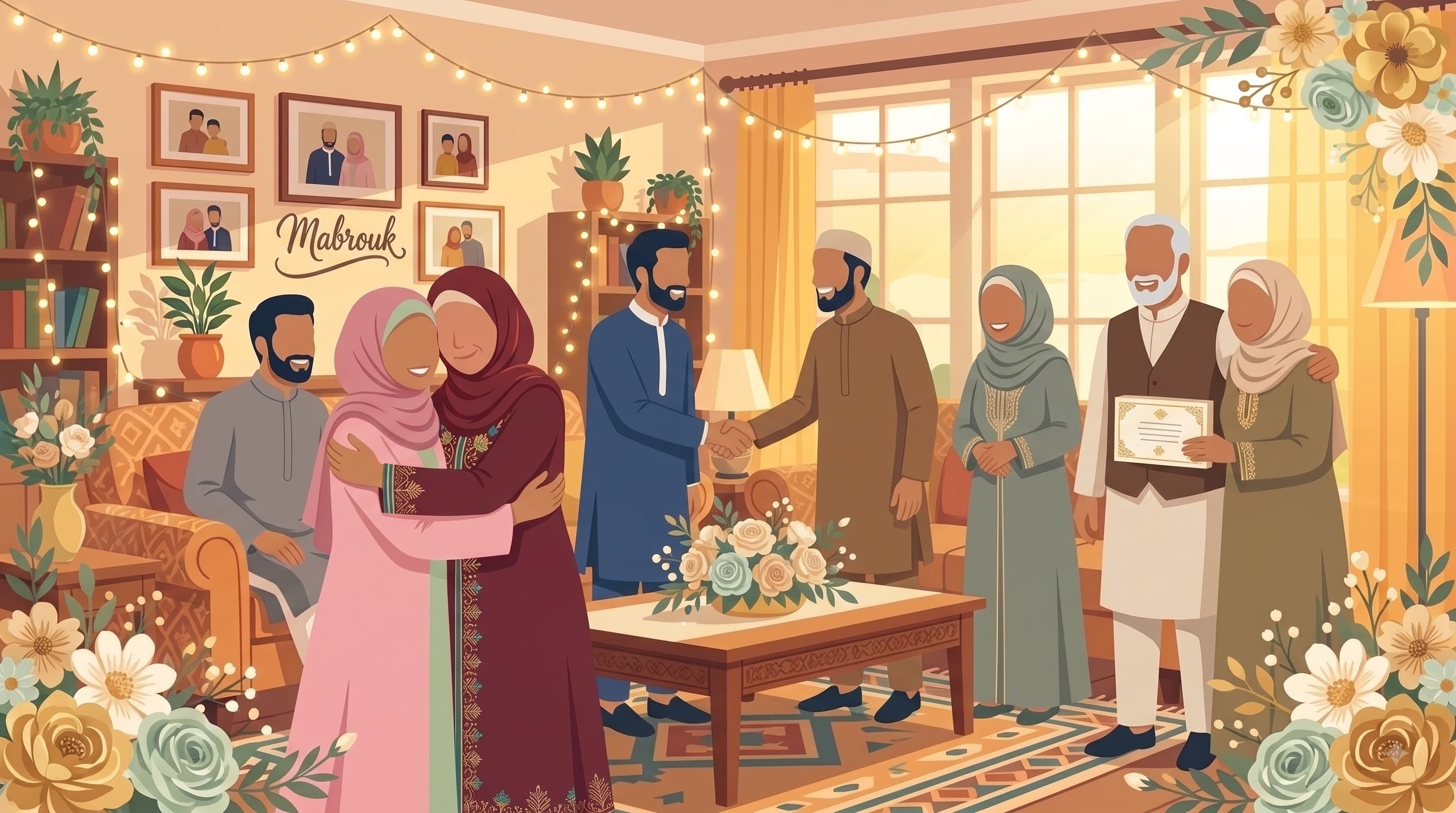 Mabrouk — families celebrating